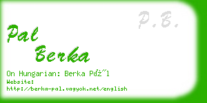 pal berka business card